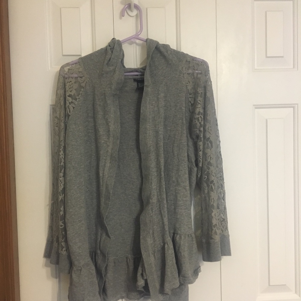 Torrid grey hooded cardigan - Picture 4 of 8
